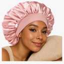 YANIBEST Silk Bonnet for Sleeping Women, Double Layer Hair Satin Bonnets with Elastic Band, Sleep Cap Curly Natural Hair