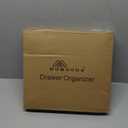 Silverware Drawer Organizer for Kitchen, Adjustable Utensil Drawer Organizer with 2 Knife Block, BPA Free Flatware and Cutlery Holder, Expandable Plastic Storage for Spoons Forks Knives(Grey)