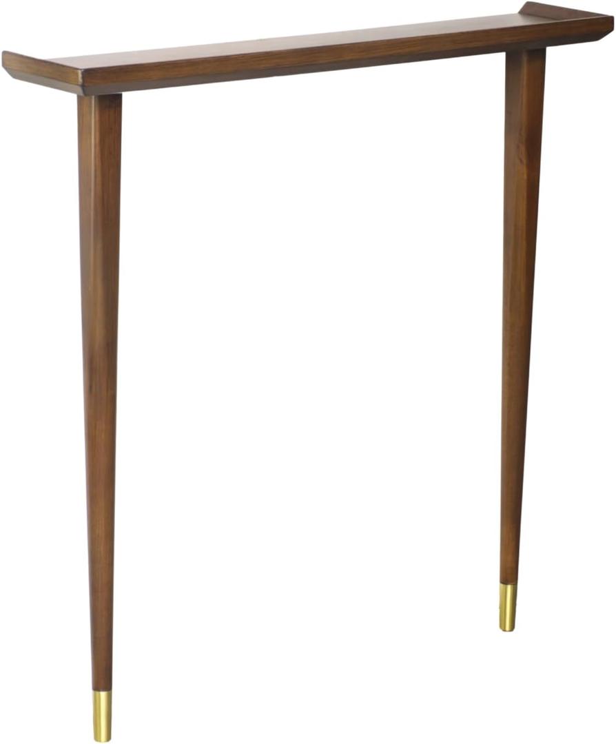 Wall Tables for Hallways - Extra Slim Entryway Table - Narrow Console Tables for Entryway or Foyer - Wall-Mounted Space-Saving Thin Table for Narrow Spaces - 6.25" Depth,Rich Walnut Finish