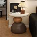 Irregular Side Table Coffee Table Night Stand Stone Shaped End Table for Living Room Bedside Decor,Ideal for Home