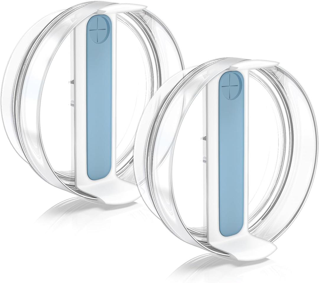 2 Pcs Replacement 40 oz Tumbler Lid for Stanley Cup, Dustproof Spill Proof Splash Resistant Tumbler Covers Fit for Stanley Tumbler and More Coffee Mugs(Blue)