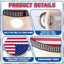 12 Pcs Independence Day Favor Tambourine For Adults 4 Inch Handheld Tambourine Drum Kit with Metal Jingles 4th of July Flag Drum Instruments for Church 250 Anniversary Parade Patriotic Decor Supplies
