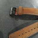 for Galaxy Watch Ultra Bands 47mm Leather for Men Women (2025/2024), No Gaps Business Leather Wristband Replacement Strap for Samsung Galaxy Watch 7/8 Ultra 47mm, Light Brown