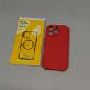 Ktele Magnetic for iPhone 16 Pro Case [Compatible with Magsafe] [Premium Silicone Satin-Smooth Touch] Slim Shockproof Anti-Scratch Microfiber Lining Case, 6.3 inch, Red