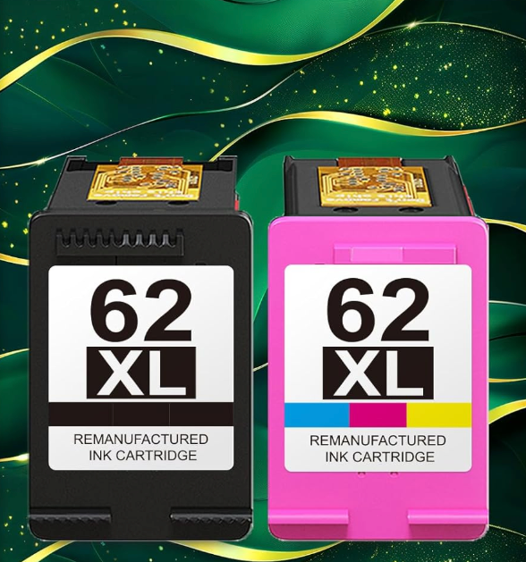 LEMERO Remanufactured 62XL Ink Cartridge Replacement for HP Envy 7640 5540 5660 7645 OfficeJet 250 200 5740, Black, Cyan, Yellow, Magenta, 2-Pack