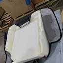 Silscvtt Mist Gray Driver Side Cloth Seat Cover and Sponge Cushion Replacement for Ram SLT ST 1500 2500 2002-2005