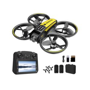 Drone for Kids with Camera and 4.5" Screen Remote – Beginner RC Drone with Brushless Motor, Optical Flow Hover, One-Key Takeoff, 2 Batteries