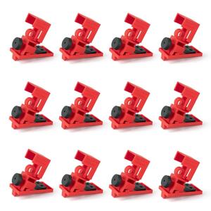 Circuit Breaker Lockout Device, 12 Pack, 120/277 Volt Medium, Clamp-on Electrical Single Pole Breaker Lock Out Device, OSHA Compliant, Premium Grade, 4011