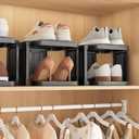Kitstorack 8-Tier Vertical Plastic Shoe Rack, Freestanding Stackable Storage Organizer for Small Closets and Tight Spaces