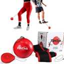 Kickit ZipKick Soccer Training & Juggling for Kids and Adults - Hands-Free Retractable Ball for On-The-Go Practice, Outdoors, Indoors or Backyard, Beach or Tailgate, All Ages Fun & Travel Friendly