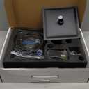 8 Inch Shower Faucet Set Ceiling Mount, High Pressure Rainfall Shower System, Square Rain Shower Head with Handheld Spray Combo, Ceiling Luxury Rainfall Shower Fixtures Matte Black (L-Style)