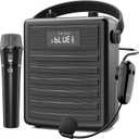 SHIDU 40W Voice Amplifier with Wireless Microphone, Portable PA System with Wireless Headset Mic & Speaker, 40W Loudly Bluetooth Portable Microphone and Speaker for Teacher, Meeting, Speech Events