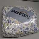 Amazon Basics Lightweight Super Soft Easy Care Microfiber 4 Piece Bed Sheet Set With 14-inch Deep Pockets, Queen, Blue Floral,Printed