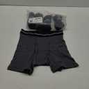 Amazon Essentials Men's Underwear Boxer Briefs, Comfortable Cotton, Tag-Free, Pack of 5 (Charcoal/Dark Blue/Dark Navy)