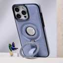 for iPhone 16 Pro Max Leather Case with Glitter Sparkly Shiny Stand | Fits for MagSafe (Sky Blue, iPhone 16 Pro Max)