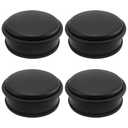 KEILEOHO 2 PCS 1KG Heavy Duty Floor Door Stopper, No Drill Stainless Steel Door Stop Anti-Skid Rubber, Black Door Wedge Stop for Office, Home,