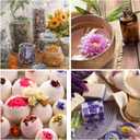 15g/Bag Dried Flowers,100% Natural Dried Flowers Herbs Kit for Soap Making, DIY Candle Making,Bath - Include Rose Petals,Lavender,Don't Forget Me,Lilium,Jasmine,Rosebudsand More(16 Bags)