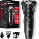 Electric Razor for Men, rategist Rechargeable Shaver, Waterproof Wet Dry Cordless, Adjustable Speeds, with Nose Hair Trimmer (Brilliant Grey)