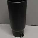3 inch Inlet Exhaust Tip, 4" Outlet 12" Overall Length Stainless Steel Exhaust Tail Pipe, Bolt-On, Polished Tailpipe, Black(Fit for Tailpipe Outlet is 3", must OD not the ID)