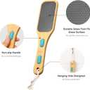 2 x Glass Foot File for Callus Removal, Foot Scrubber for Dead Skin, for Smooth, Silky Feet, with Anti-Slip Handle