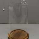 Farmlyn Creek Glass Dome Cloche Display Case - 5.1 x 5.1 x 10 in, Clear Dome & Wood Base - Cloche & Glass Cover - Succulent & Collectible Display