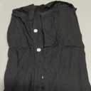 Astylish Womens V Neck Roll up Sleeve Button Down Blouses Tops (Black, M)