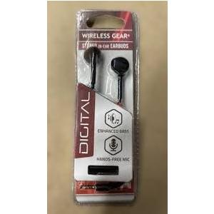 Wireless Gear Stereo In Ear Earbuds Digital Black