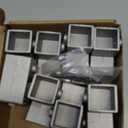 8 PCS 1''/25 mm Square Tube Connector, 3-Way Side Outlet Elbow 90 Degree L-Shaped Pipe Fitting, Aluminum Alloy Corner Joint Connector Chain Fence Rails Pipe Clamps