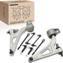 A-Premium Set of 8, Front Lower Control Arm, Sway Bar Link, Inner Outer Tie Rod End, Compatible with Ford Freestar 2004-2007, Mercury Monterey 2004-2007