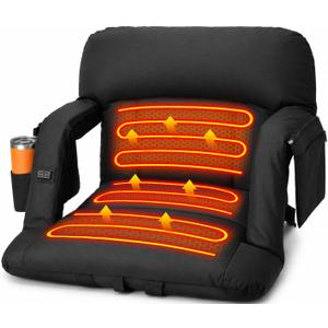 Suteck Heated Stadium Seats with Back Support 1 Pack, 25" Wide Sofa Style