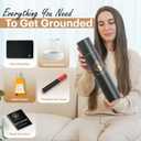 Terra Sol 27x60" Down to Ground Grounding Mat for Bed Queen & King | Verified Safe Setup | Wipe-Clean Carbon Vegan Leather | Socket Tester & Carbon Fiber Pen | 15ft Cord