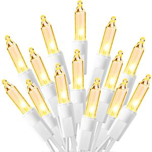 Dazzle Bright Warm White Christmas Mini String Lights, 30FT 150 Incandescent White Wire Fairy Lights, Waterproof Christmas Decorations for Indoor Outdoor Party Garden Yard Decor