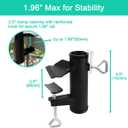 Patio Umbrella Clamp Outdoor Umbrella Holder Bench Buddy Deck Umbrella Stand,Metal Clamp Holder Clip Beach Fishing Umbrella Mount Clamp for Deck Railing,Bleachers,Tailgates,Boats,Poles,Fences