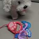 GOBRILLFUN Remote Control Robot Dog, Electronic Plush Puppy Dog Toy, Interactive Toys, Walks, Barks, Shake Tail, Stuffed Animal Gift for Girl and Boy Age 3-6 Year Old (White)