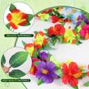 Hotop 8 Pcs 62 ft Hibiscus Tropical Flower Garland Artificial Silk Hibiscus Floral Vines for Hawaiian Luau Party Decorations Multicolor Summer Beach Garland for Wedding Birthday Jungle Theme Party