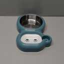 Dog Bowls, Cat Food and Water Bowl Set with Water Dispenser and Stainless Steel Bowl for Cats and Small Dogs - Blue