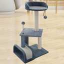 Roypet 32" Cat Tree with Scratching Pad and Perch, Grey