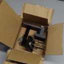 2 Pack Matte Black Door Knob, Interior Privacy Keyless Entry Door Lock, Square Style Reverisble Door Handles, Heavy Duty Door Levers for Bedroom Bathroom Doors