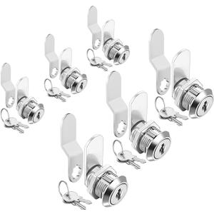 Cabinet Cam Locks Keyed Alike, 5/8'' Fits on 3/8'' Max Door Thickness, Secure File Drawer Mailbox RV Storage Replacement Set, Zinc Alloy (5/8 Inch 6Pcs)