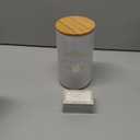 Christian Art Gifts Keepsake Count Your Blessings Gratitude Jar Set w/Bible Verse Note Cards, Today I'm Grateful For, White Ceramic with Gold