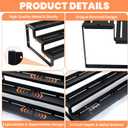 Spice Rack Organizer for Cabinet, Expandable 3 Tiered Spice Rack, Metal Spices Organizer, Display Shelf Organizers for Cabinet, Countertop, Pantry, Cupboard (Black)