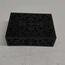 Modern Black Wooden Doorbell Chime Cover Box – Noise-Reducing, Decorative Wall-Mounted Cover for Chimes | Wooden Doorbell Cover Box Only (7.75 × 6 × 2.75)