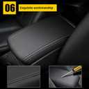 AOMSAZTO Armrest Cover for Civic Honda 2012-2015 Black Center Console Pad for Civic