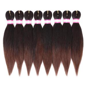 Pre-Stretched Braiding Hair 12 Inch 8 Packs Ombre Brown Short Braiding Hair Natural Easy Braid Hot Water Setting Professional Synthetic Hair Extensions Soft Yaki Straight Texture (#1B/30)