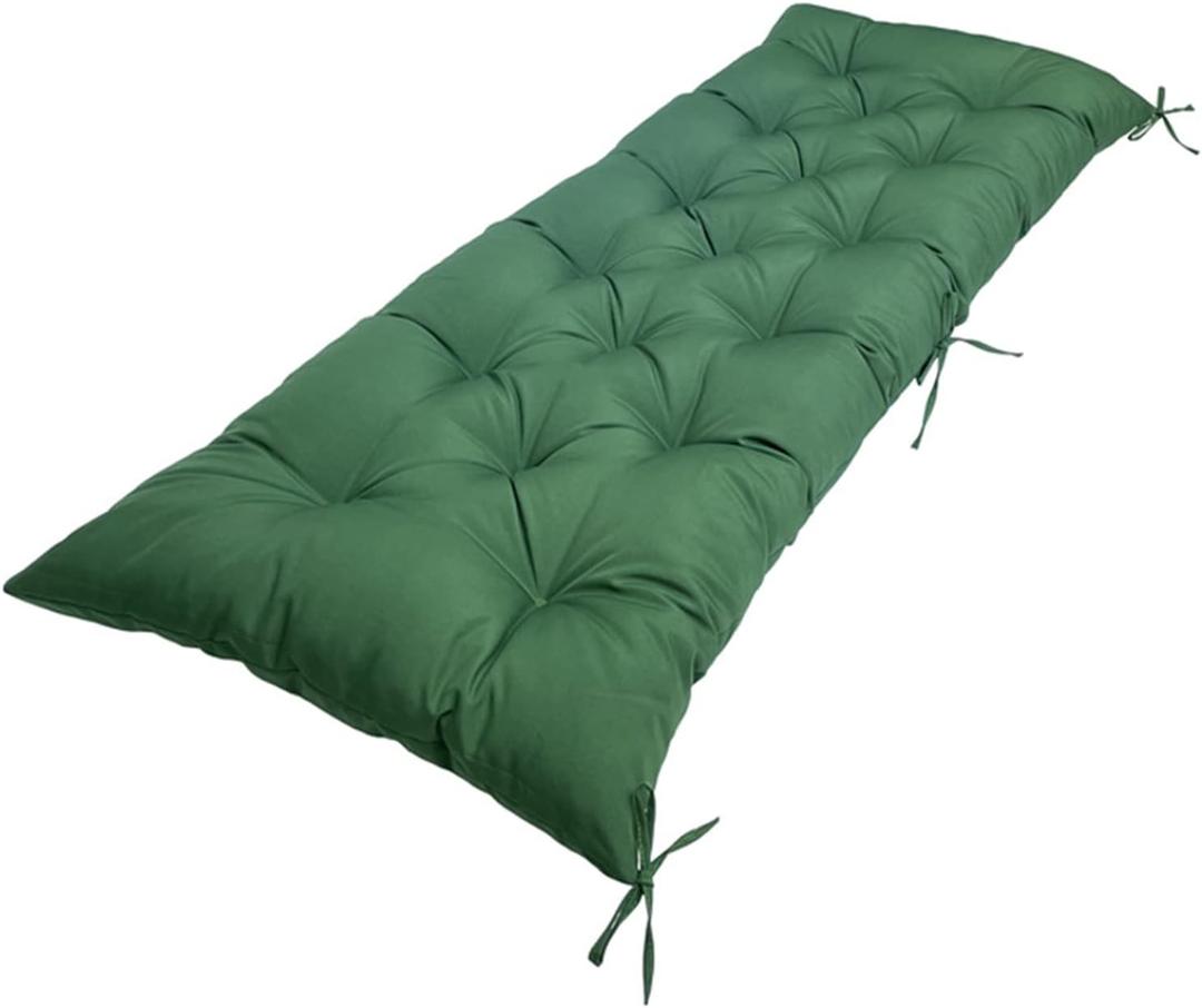 Waterproof Bench Cushion for Garden Furniture Lounger,Outdoor Thicken Bench Seat Cushions with Ties 40"*20" Indoor Dining Bench Pads Green
