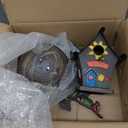 Metal Bird Houses for Outside, Bird Feeder and Bird Bath,3-in-1,Freestanding with Cast Iron Base, Outdoor Garden & Courtyard Decoration