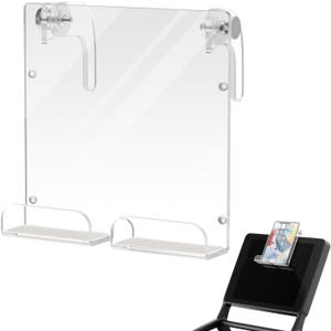 Cosmos Treadmill Tablet Holder & Phone Stand Compatible with Peloton Bike, Treadmill Acrylic Tablet Reading Rack for iPad, Gym Exercise Bike & A5 Book Holder, Adjustable Clamps with Anti-Slip Pads