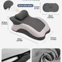 Memory Foam Ergonomic Wedge Pillow, Squat Pillow, Prone Pillow for Sleeping, Reading Pillow for Bed, Ideal for Massage, with Removable Cover, Back Support, Multi-Functional Memory Foam (Grey)