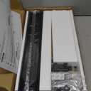 Universal Swivel TV Stand/Base Table Top TV Stand for 13 to 32 inch TVs with 100 Degree Swivel, 4 Level Height Adjustable, Heavy Duty Tempered Glass Base, Holds up to 77lbs, HT07B-001