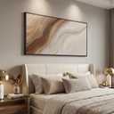 Large Framed Neutral Abstract Wall Art, Vertical Modern Canvas Prints Paintings Artwork for Walls, Beige and Earth Tone Minimalist Pictures Wall Decor for Hallway Bedroom Living Room Dining, Size: 60"L x 30"W